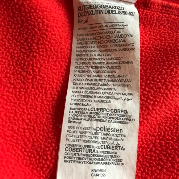 Under Armour Cold Gear Swacket Hooded Jacket Size L Coral Red Orange - Picture 9 of 9